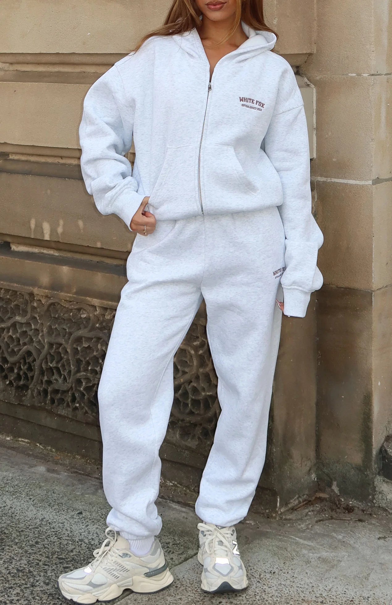 Cant Miss It Sweatpants Grey Marle Rose Gold
