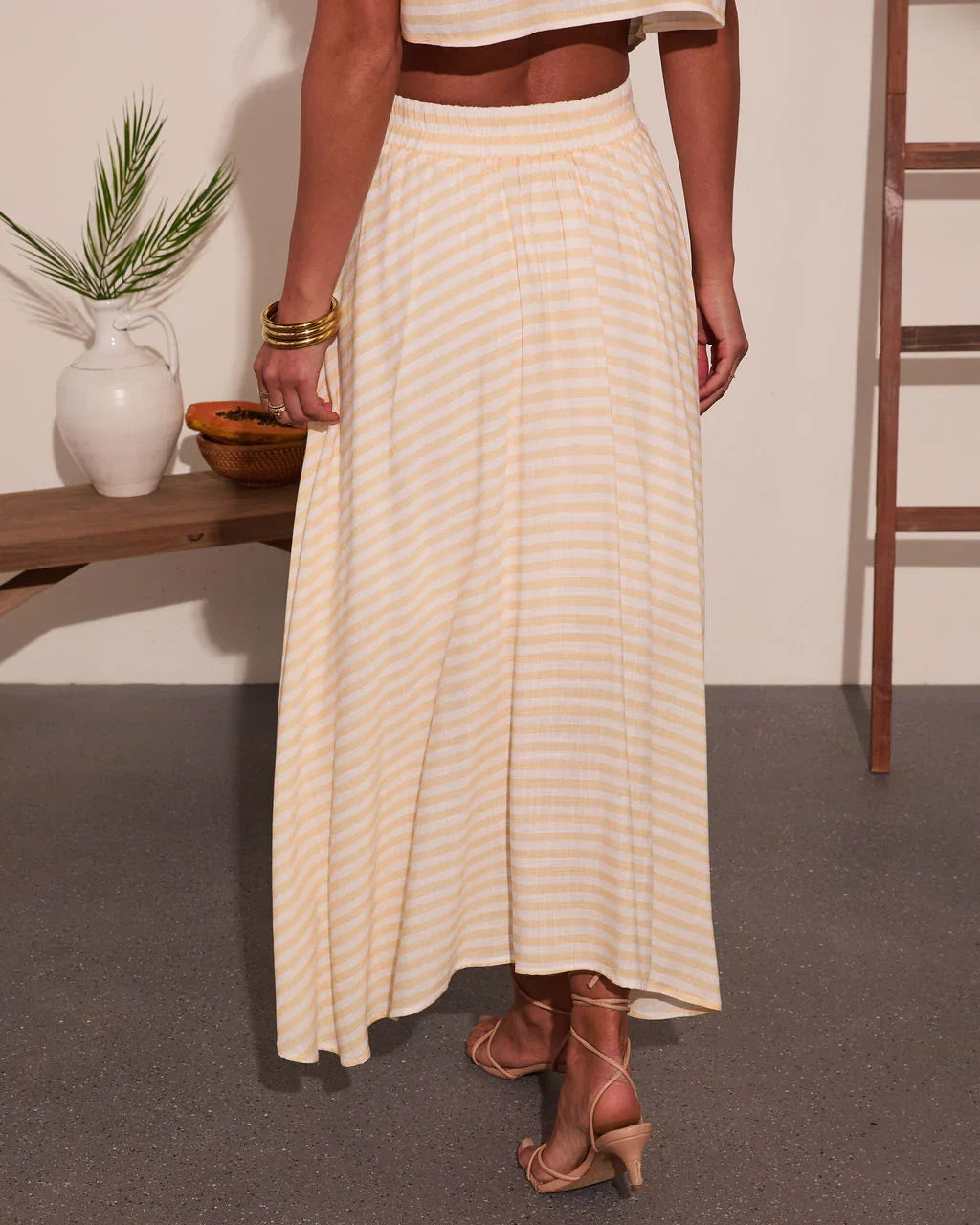 Morning Breeze Striped Maxi Skirt