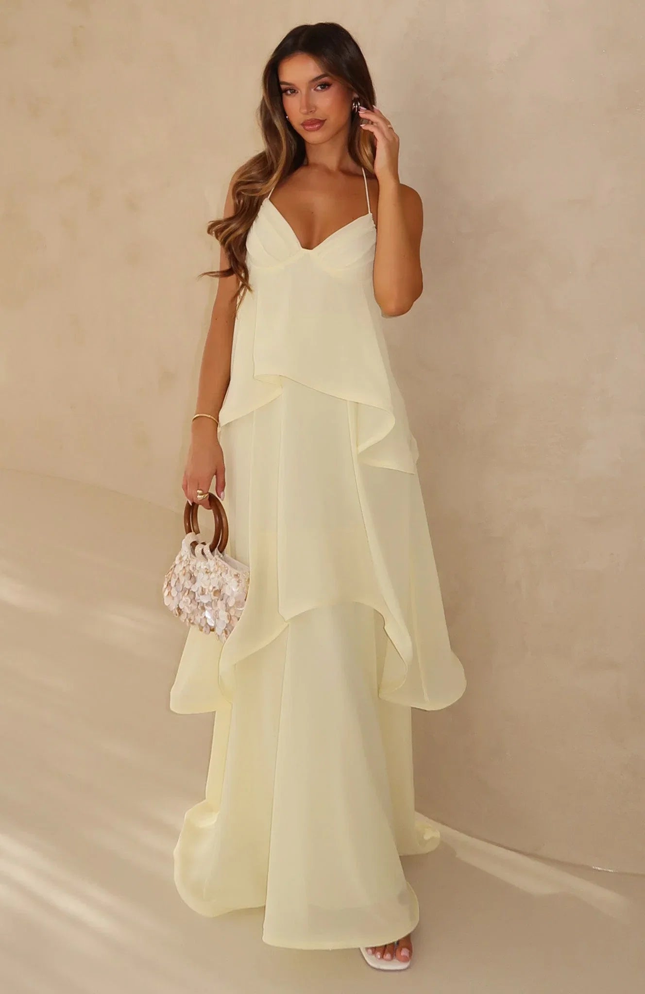 Twirl With Me Maxi Dress Lemon