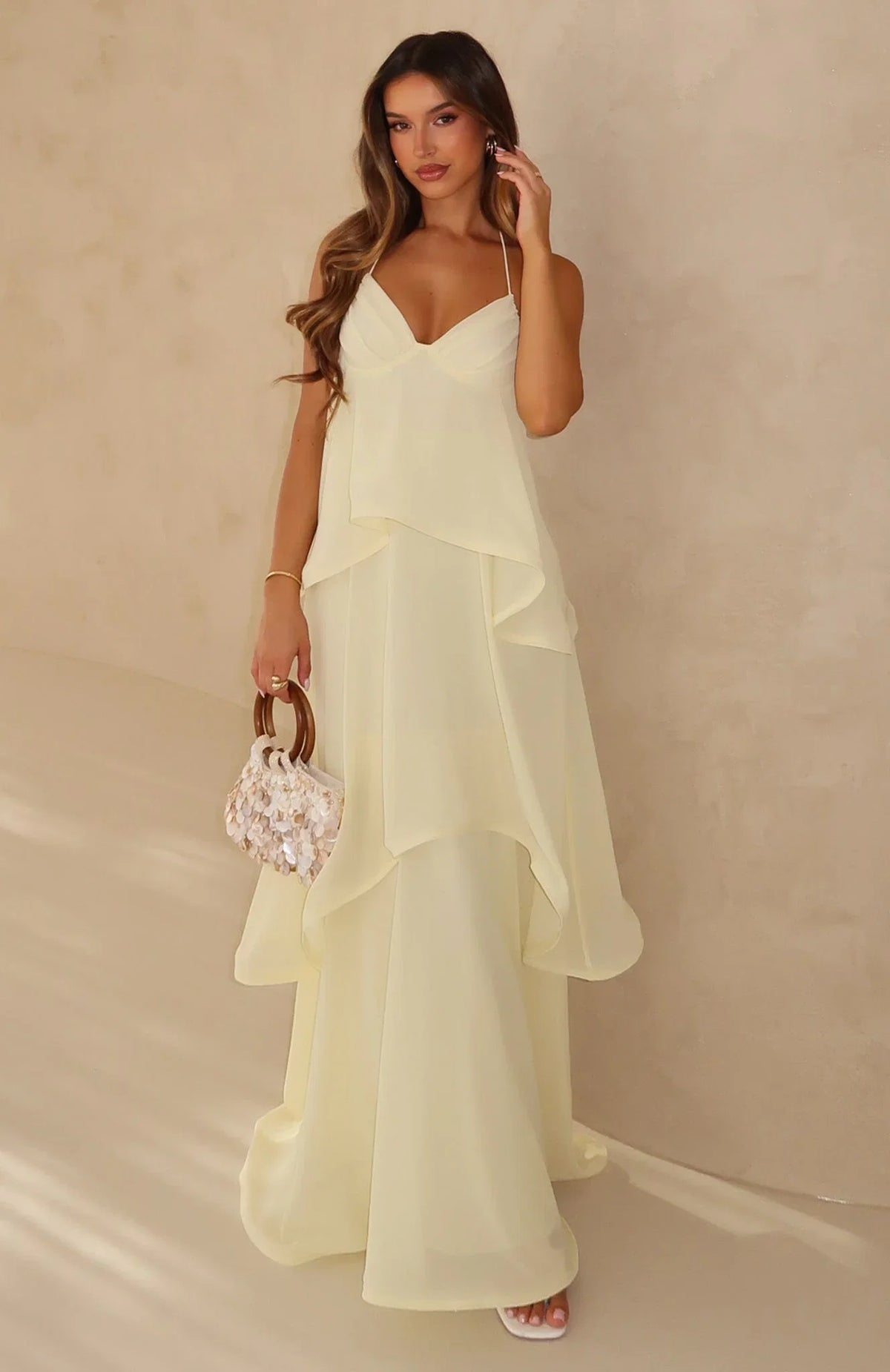 Twirl With Me Maxi Dress Lemon