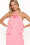 Zorina Halterneck Maxi Dress Coral