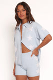 Lela Knitted Shirt Light Blue Stars