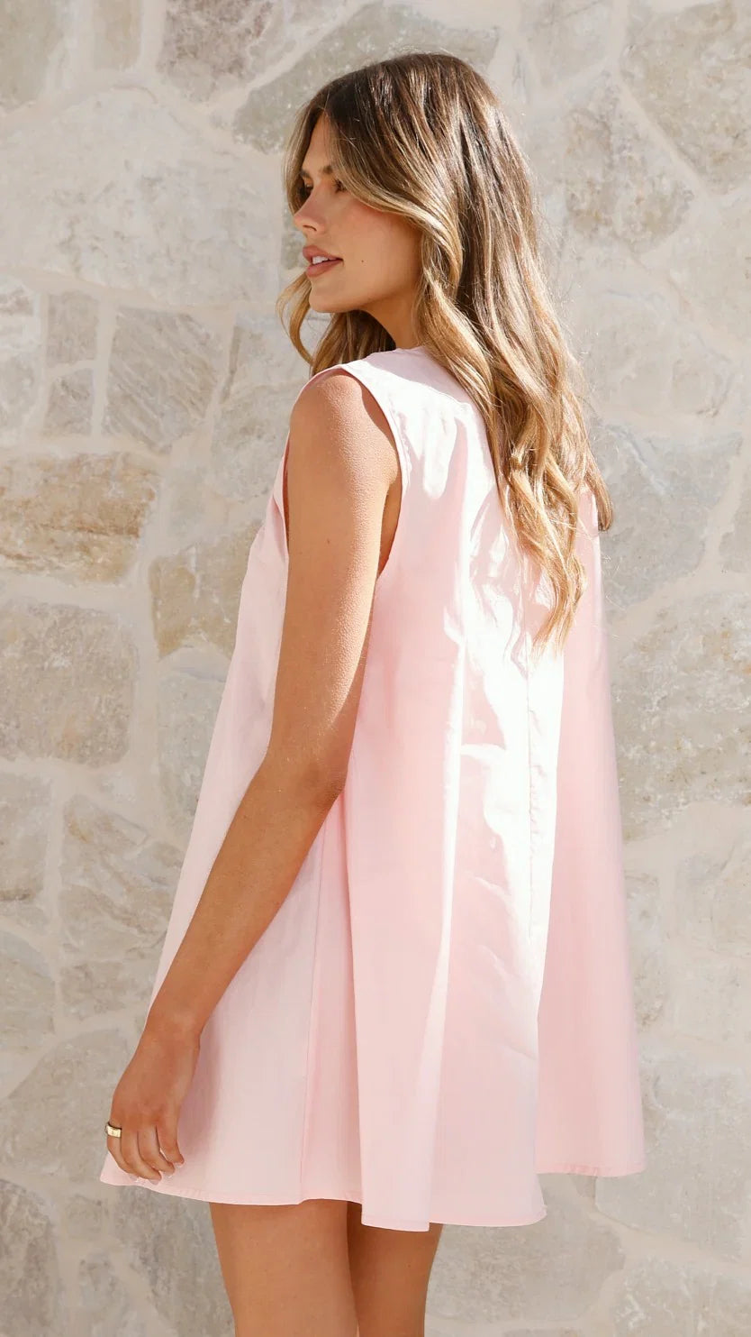 Vanessa Oversized Mini Dress Pink