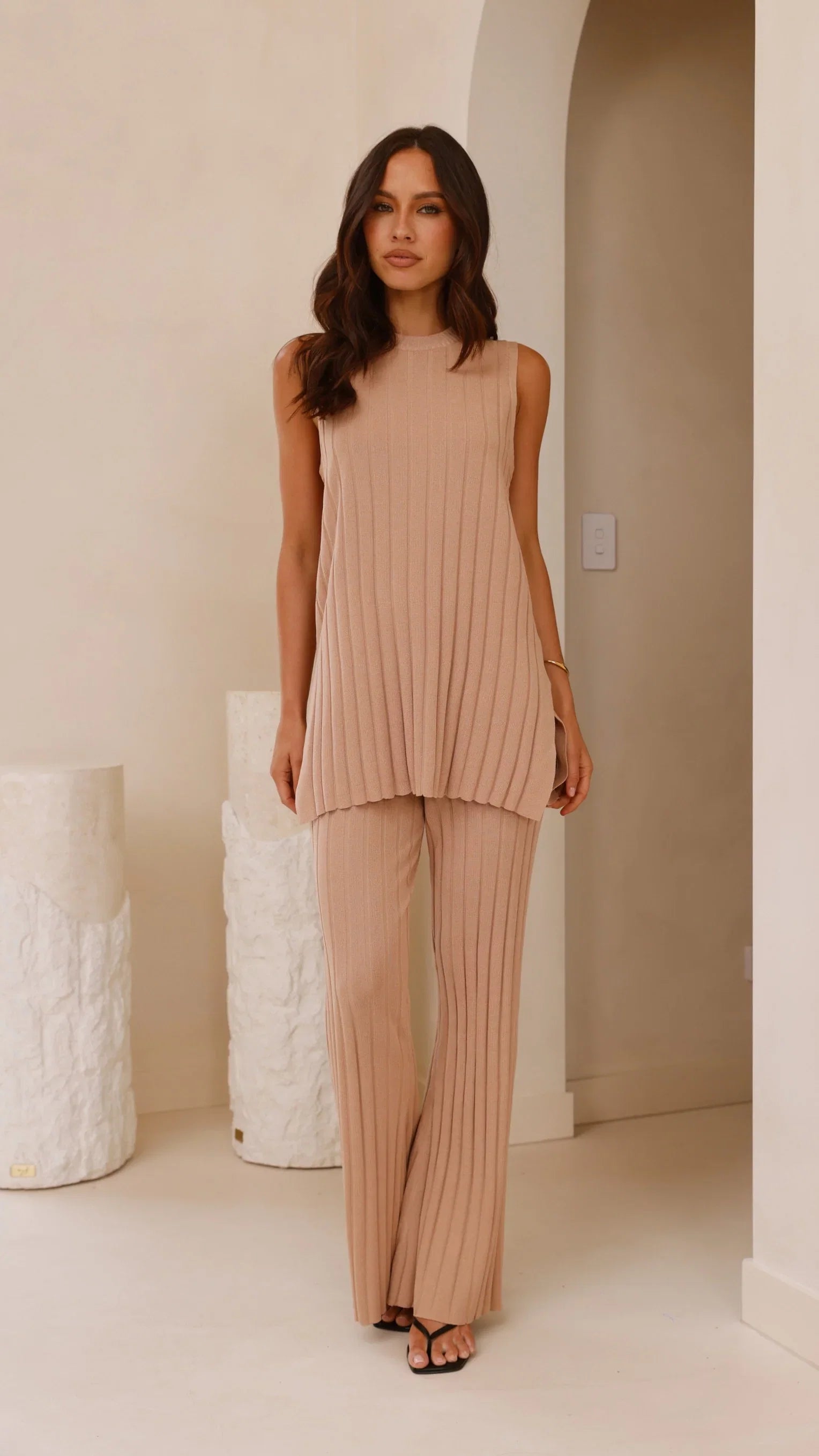 Megan Knit Top Camel