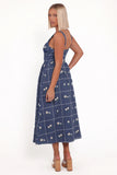 Yolande Midi Dress Blue Floral