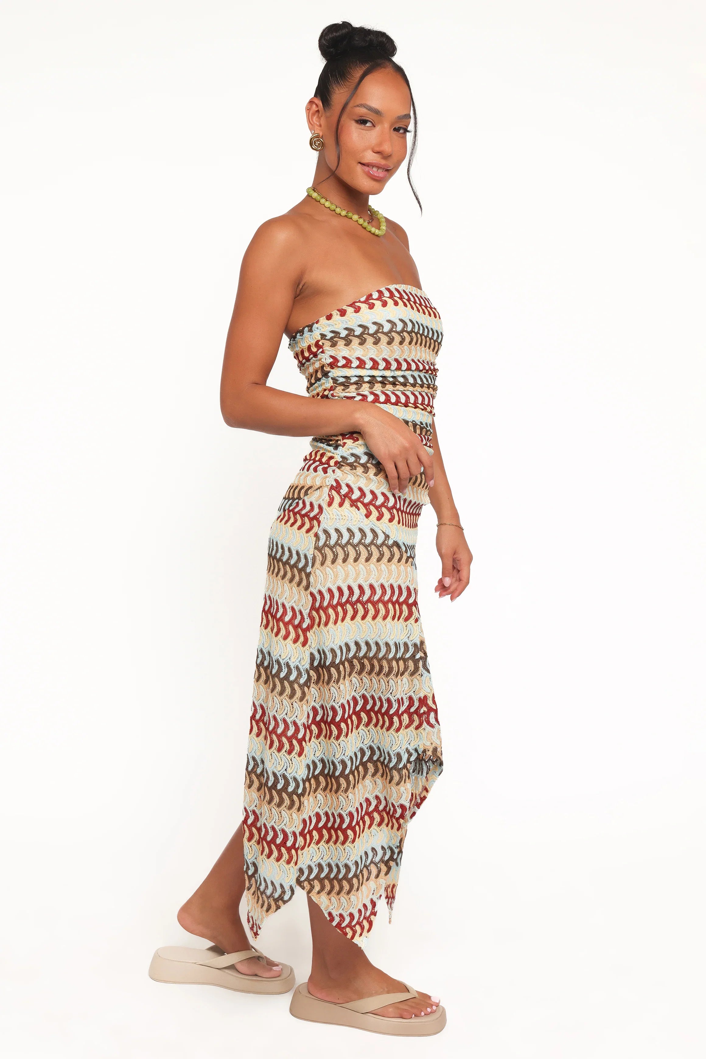 Navia Midi Dress Multi Stripe