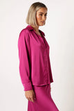 Narissa Satin Shirt Magenta