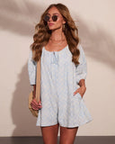 Ranch Rose Relaxed Embroidered Romper