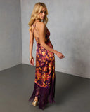 Jameliah Printed Fringe Midi Dress