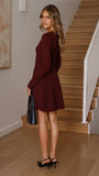 Amity Mini Dress Burgundy