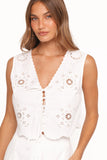 Kye Top White Broderie