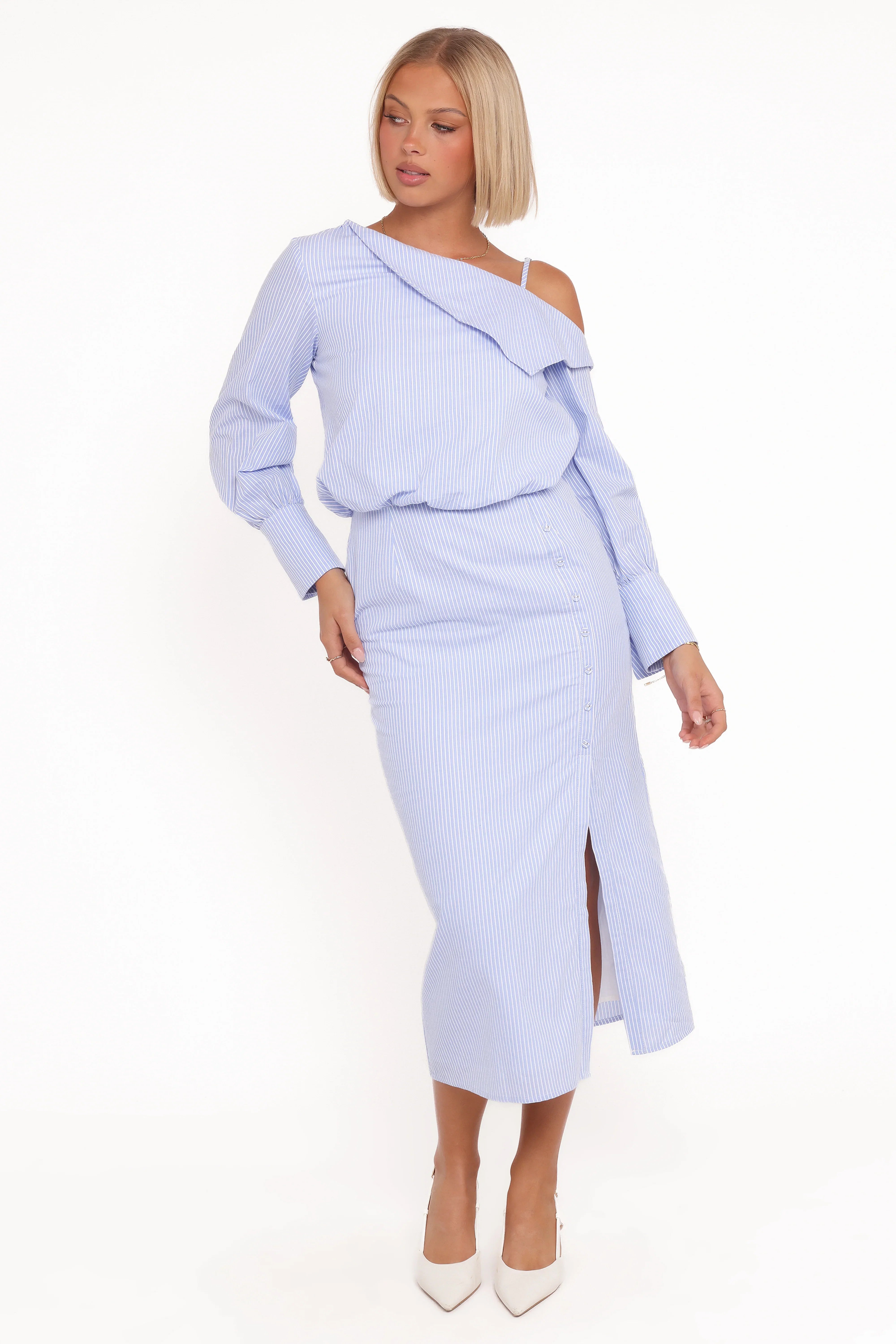 Broderick Midi Dress Blue Stripe