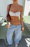 Day At A Time Low Rise Wide Leg Jeans Mid Blue