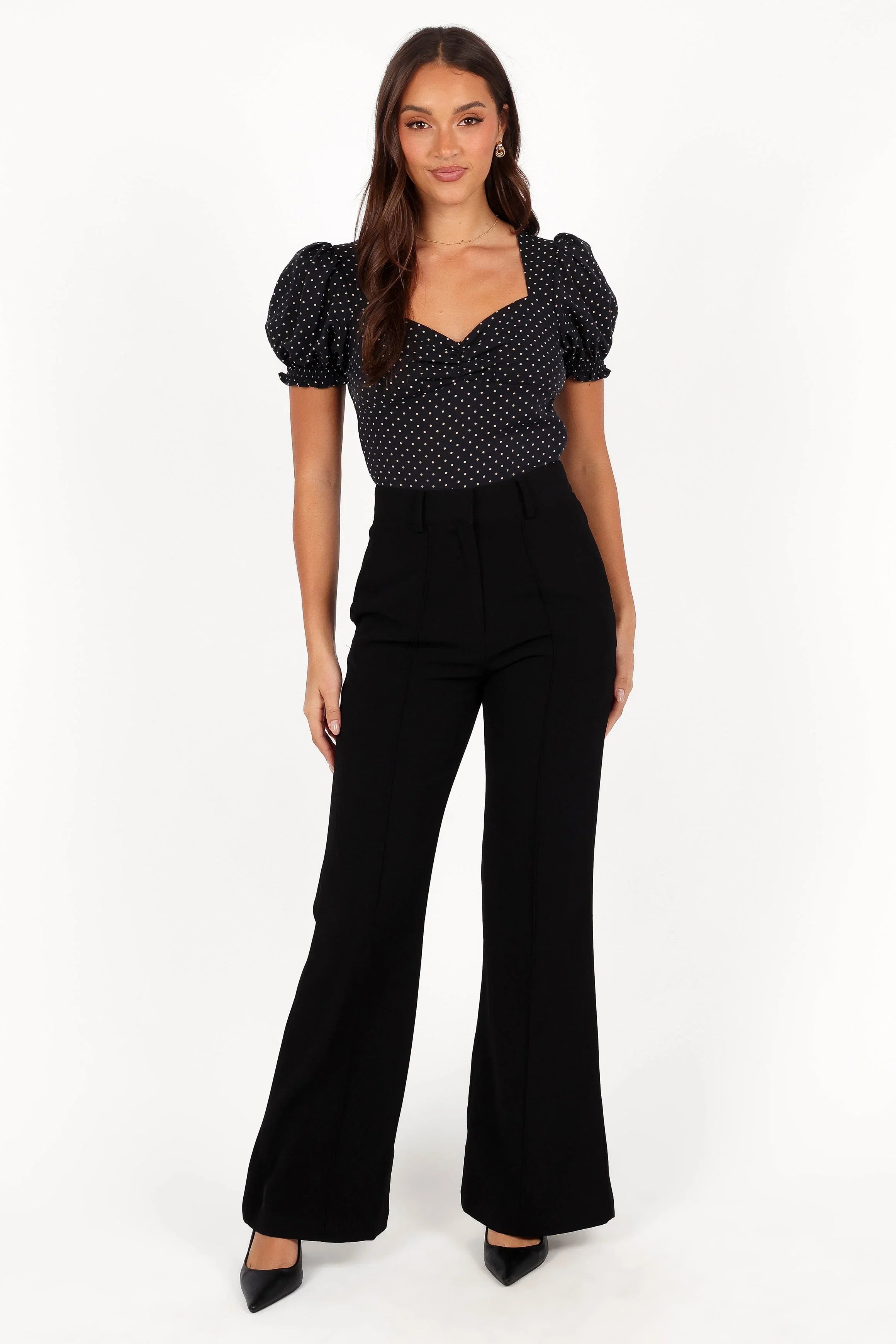 Noel Top Black Cream