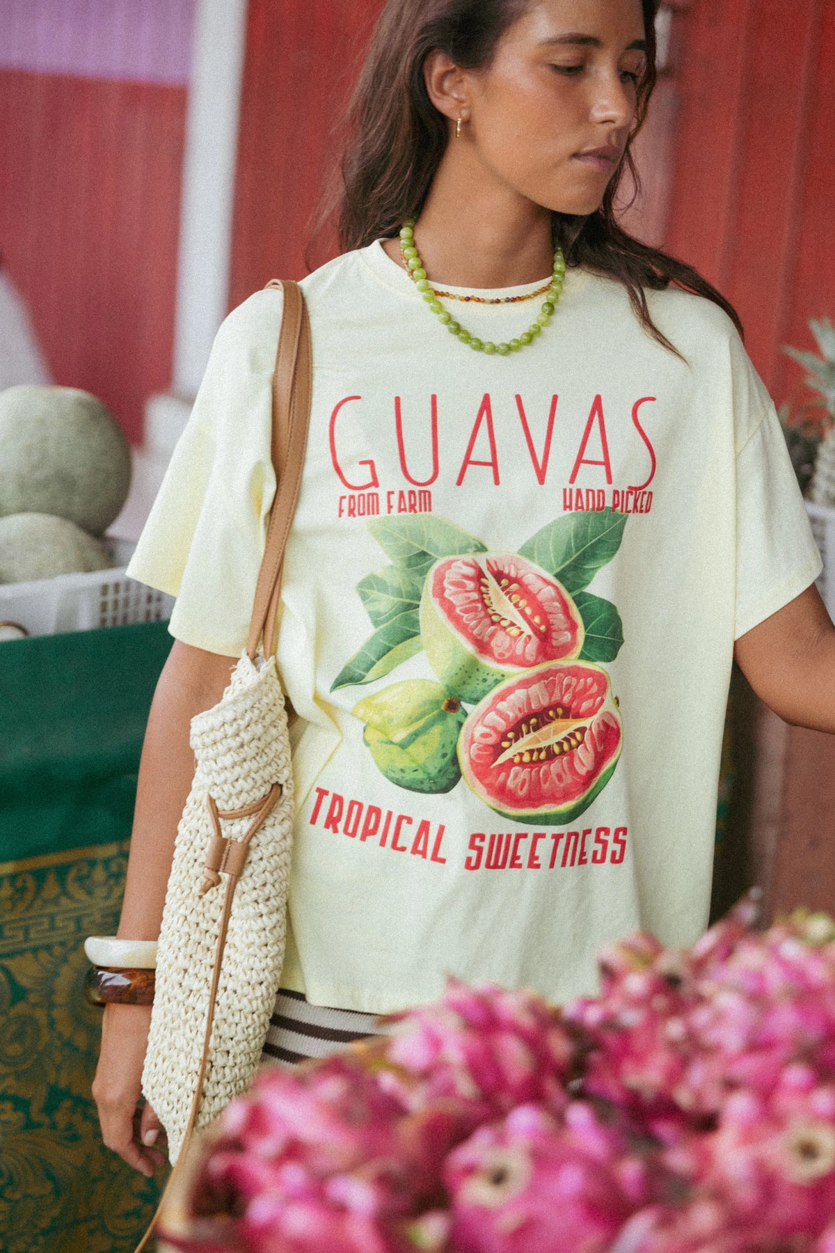 Guavas Graphic Tee Pale Yellow