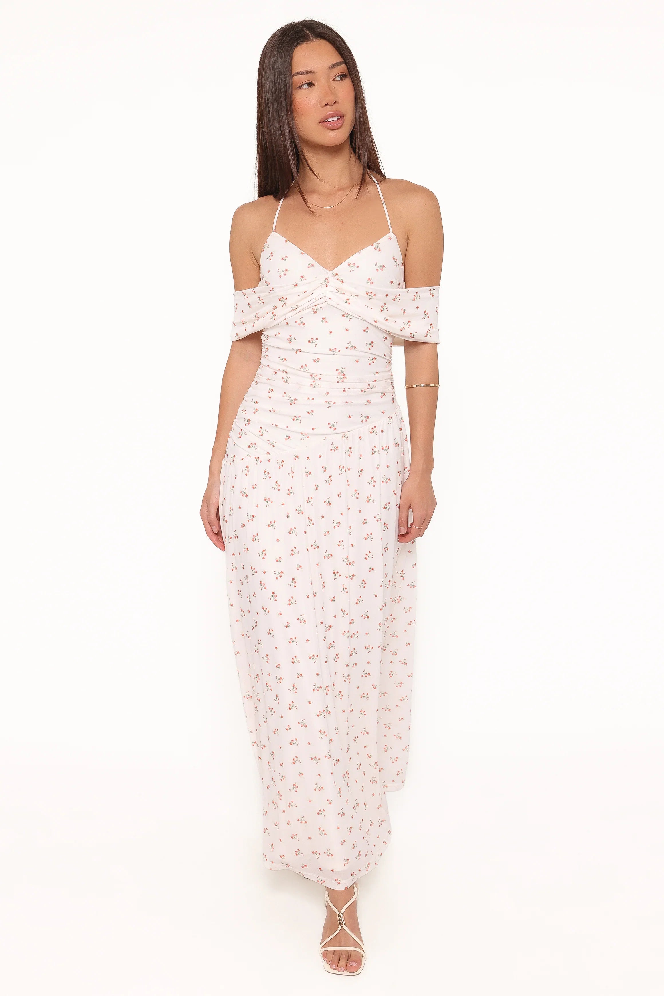 Mayven Maxi Dress White Ditsy
