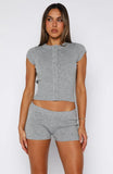 Almost Love Knit Shorts Grey