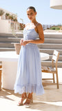 Halo Maxi Dress Blue White