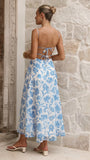 Rahima Maxi Dress Blue Flower