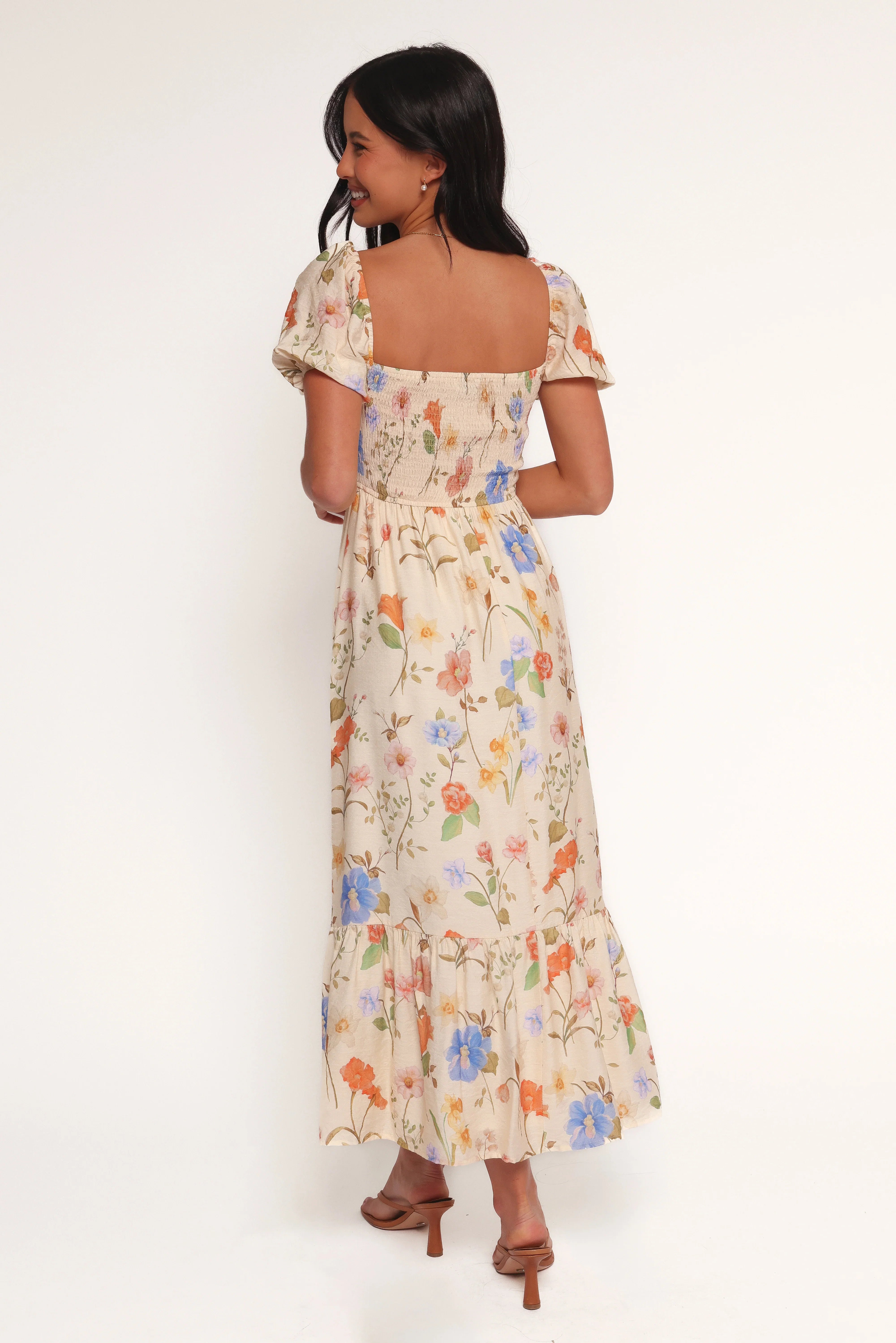 Cecelia Puff Sleeve Maxi Dress Floral