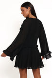 Magnolia Long Sleeve Mini Dress Black