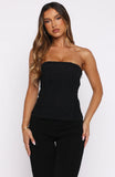 Camp Crush Strapless Bustier Black White Polka Dot