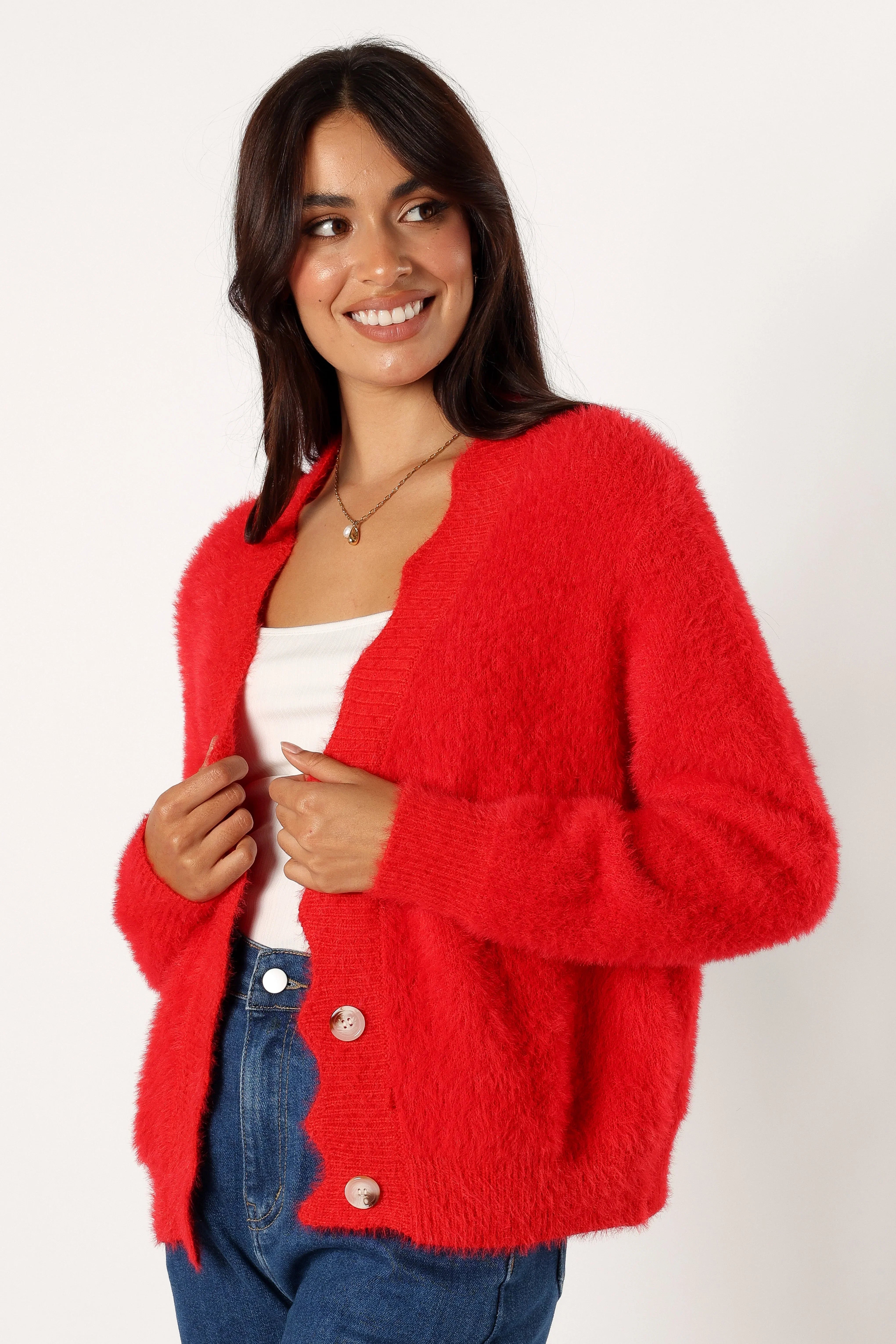 Clara Cardigan Red