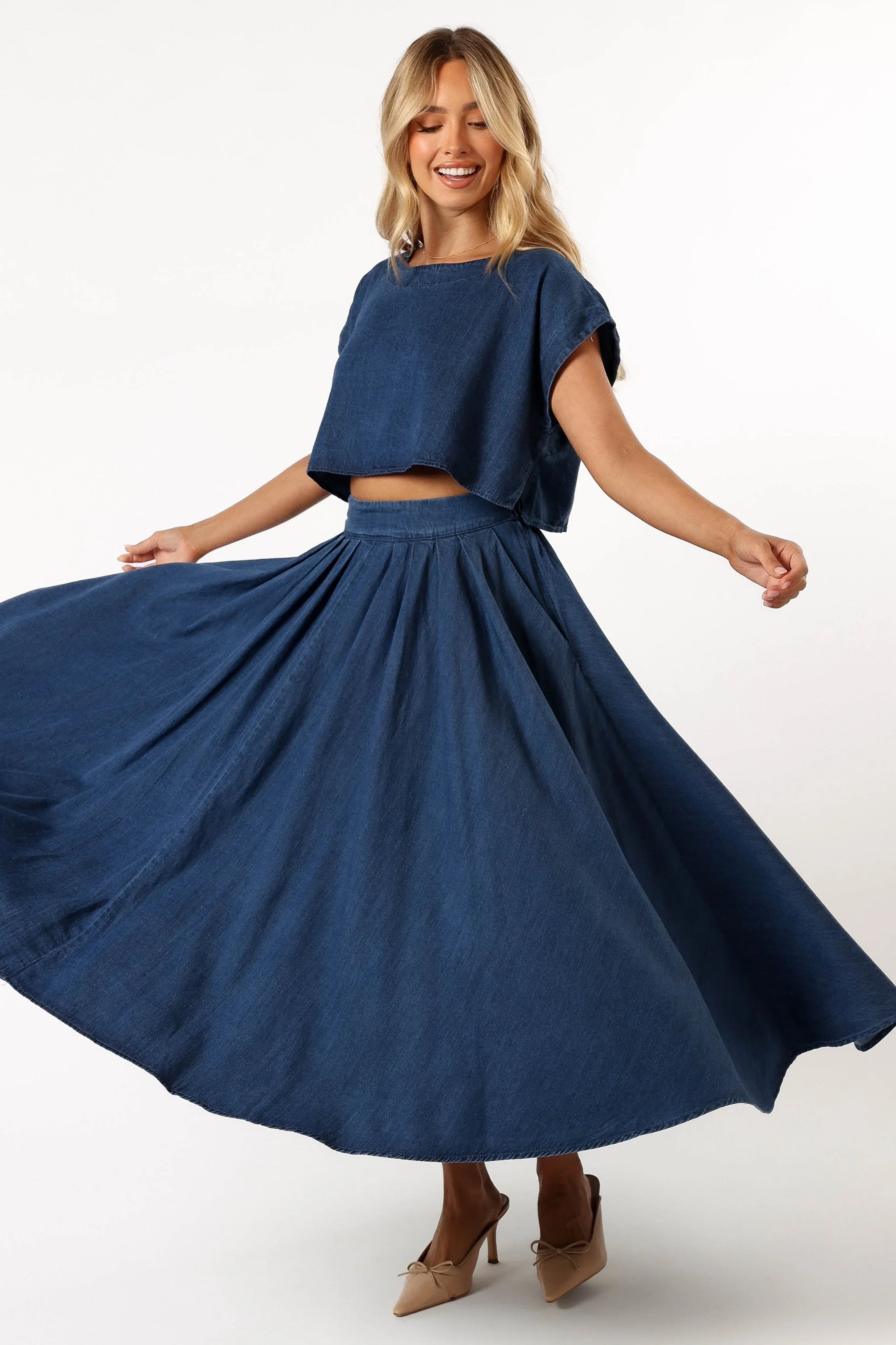 Rylie Two Piece Set Dark Denim