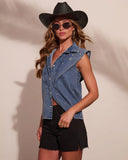 Sundancer Glow Embellished Denim Top