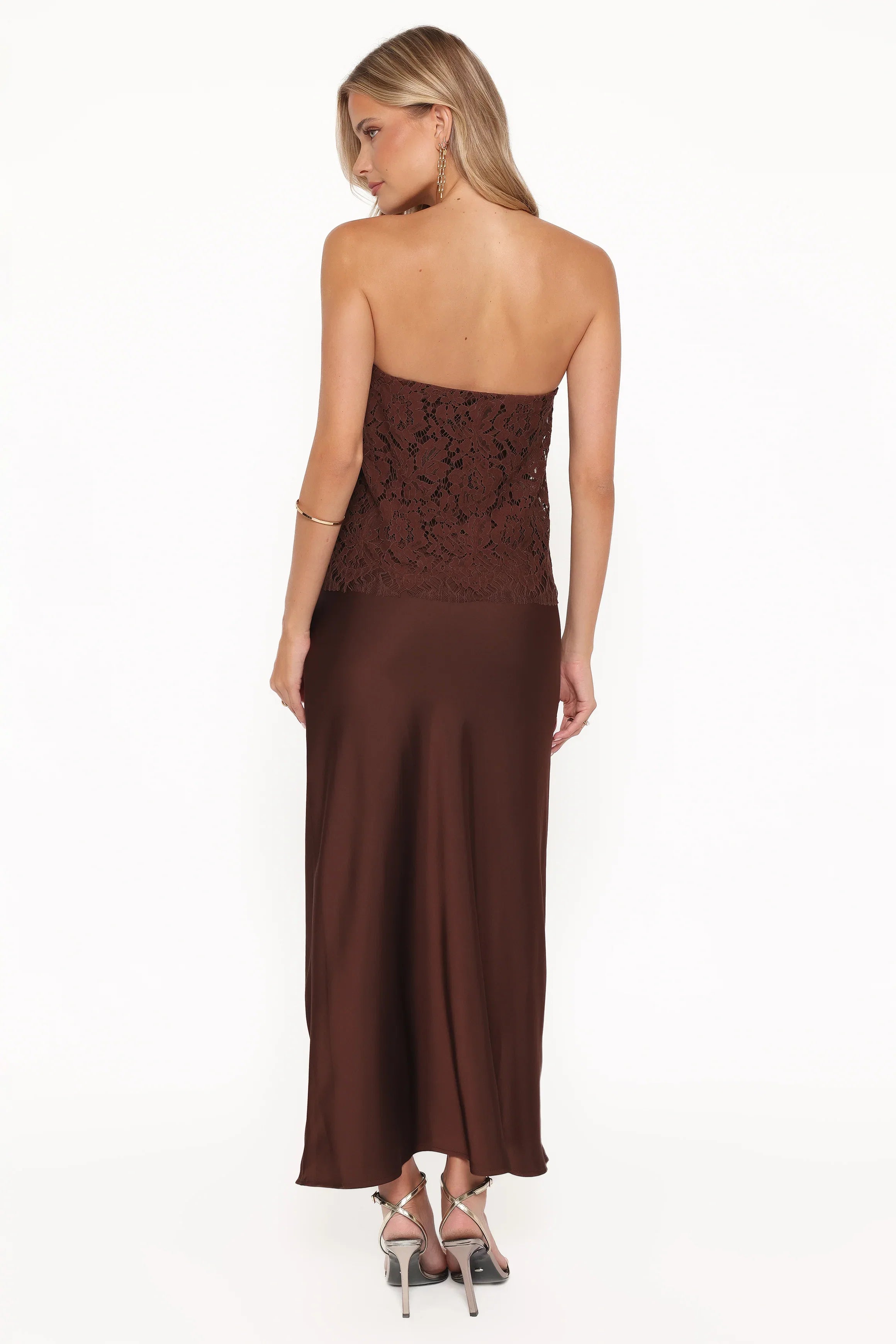 Lelita Strapless Maxi Dress Brown