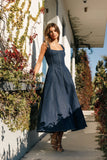Callum Midi Dress Dark Denim