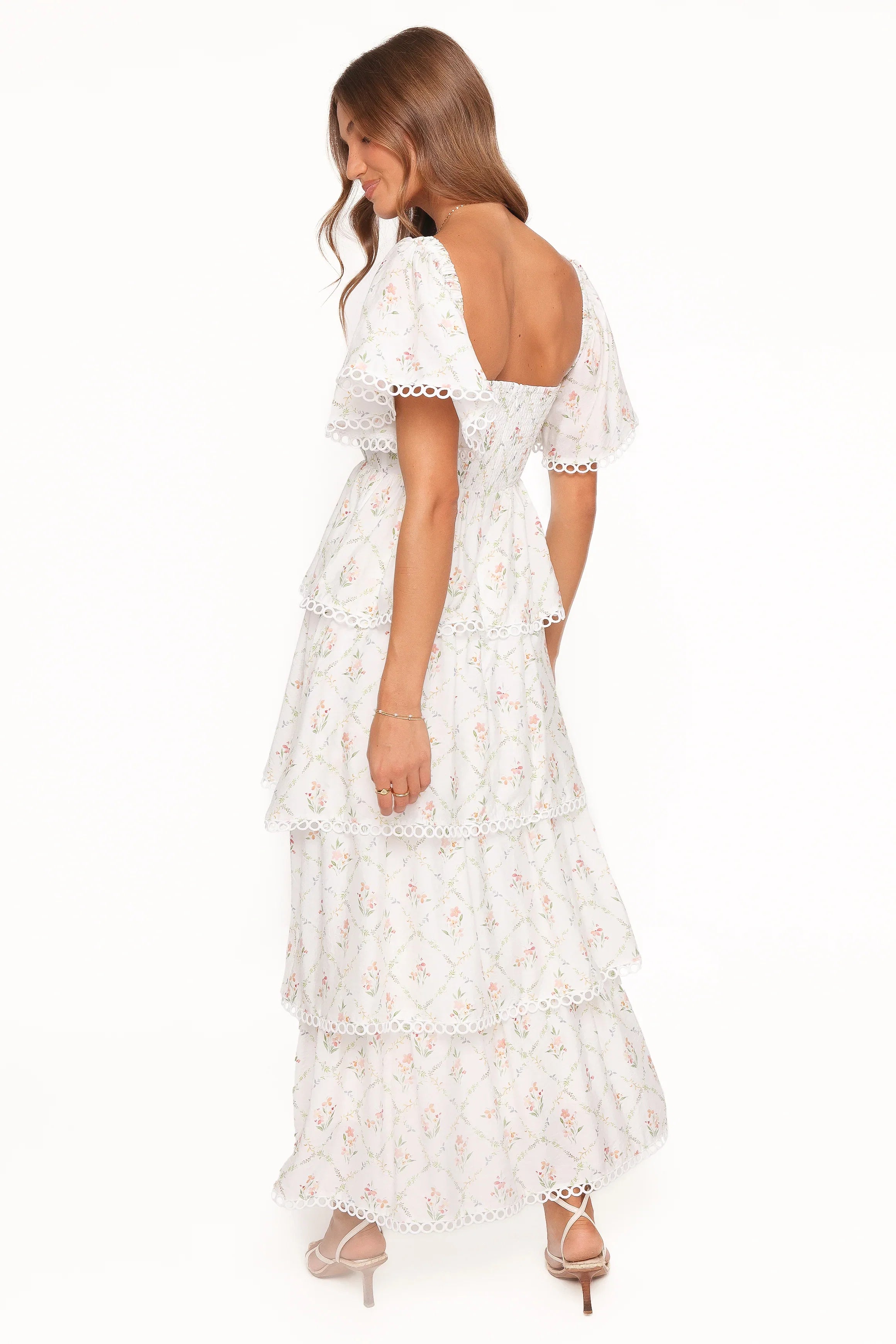 Chapel Maxi Dress White Vintage Floral