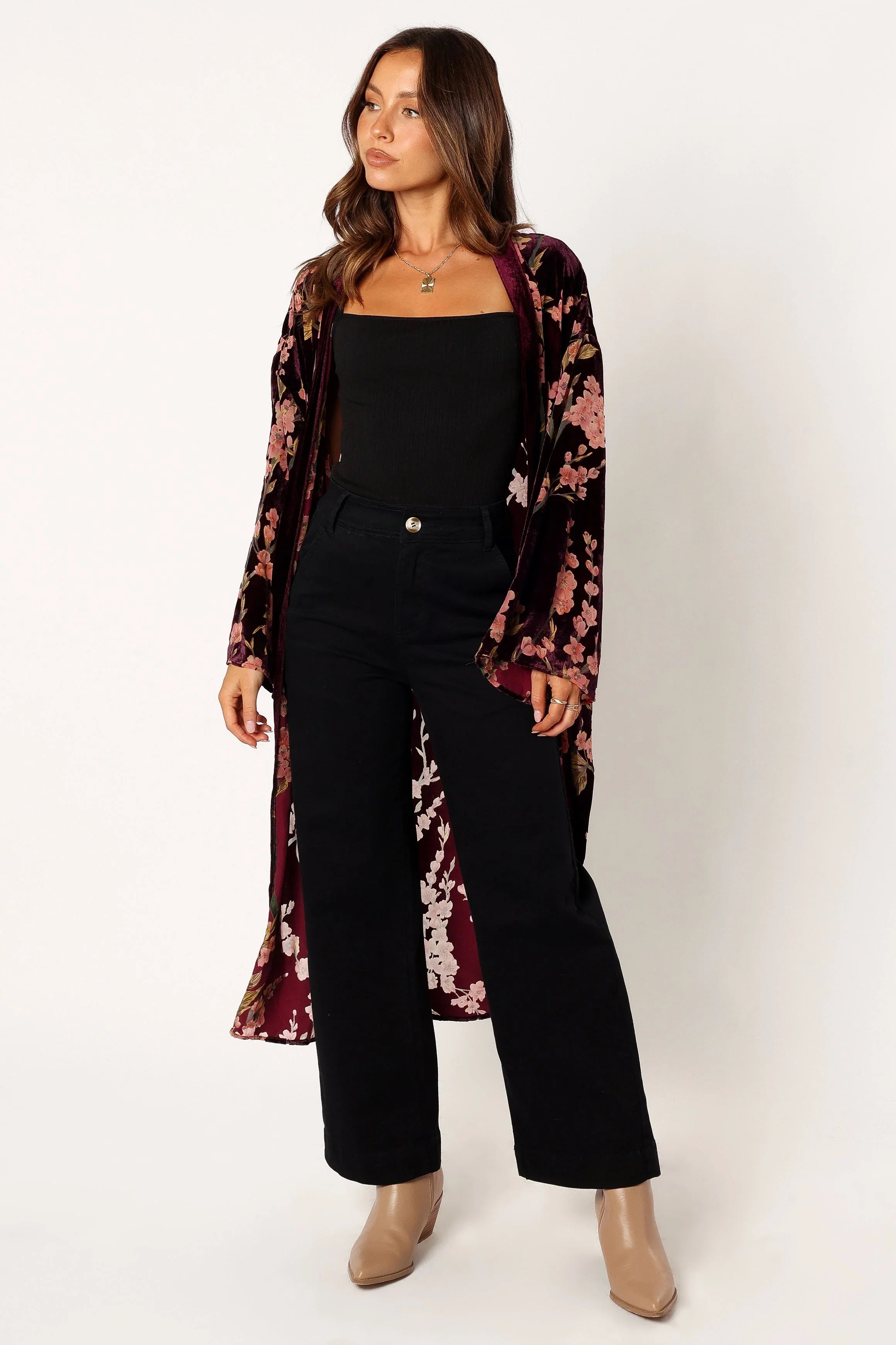 Lennon Velvet Duster Floral