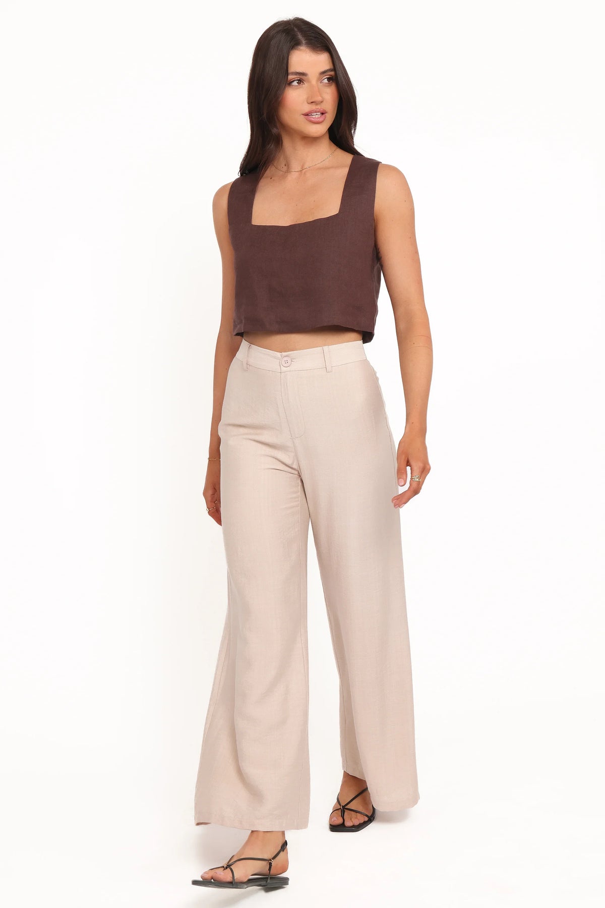 Lauren Wide Leg Pant Beige
