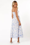 Flora Midi Dress Blue Floral