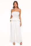 Eliska Frill Hem Pant White