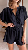 Santorini Playsuit Black