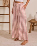 Arinah Striped Wide Leg Drawstring Pant
