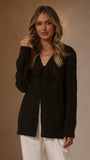 Georgia Knit Top Black