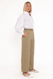 Ceres Belted Wide Leg Pant Olive