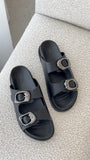 Sol Sana San Jose Footbed Black Silver