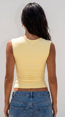Sutton Square Neck Butter Soft Top Light Yellow