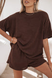 Granger Knit Short Set Chocolate Brown