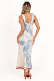 Lizza Maxi Dress Pale Blue Print
