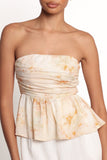 Maia Strapless Top Floral