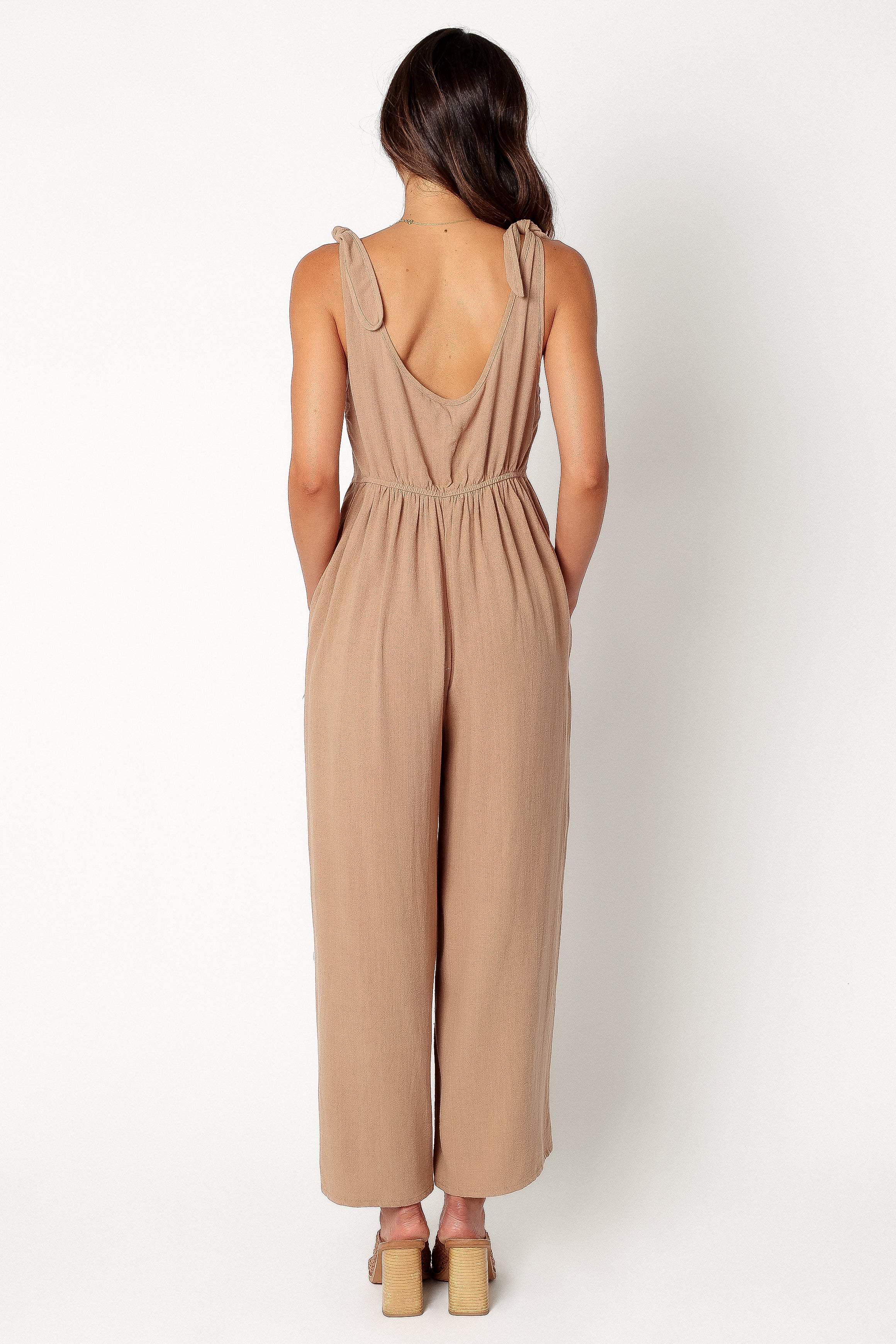 Ayla Linen Jumpsuit Mocha