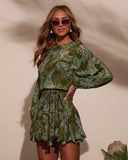 Ocean Breeze Waist Tie Mini Dress