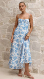 Rahima Maxi Dress Blue Flower