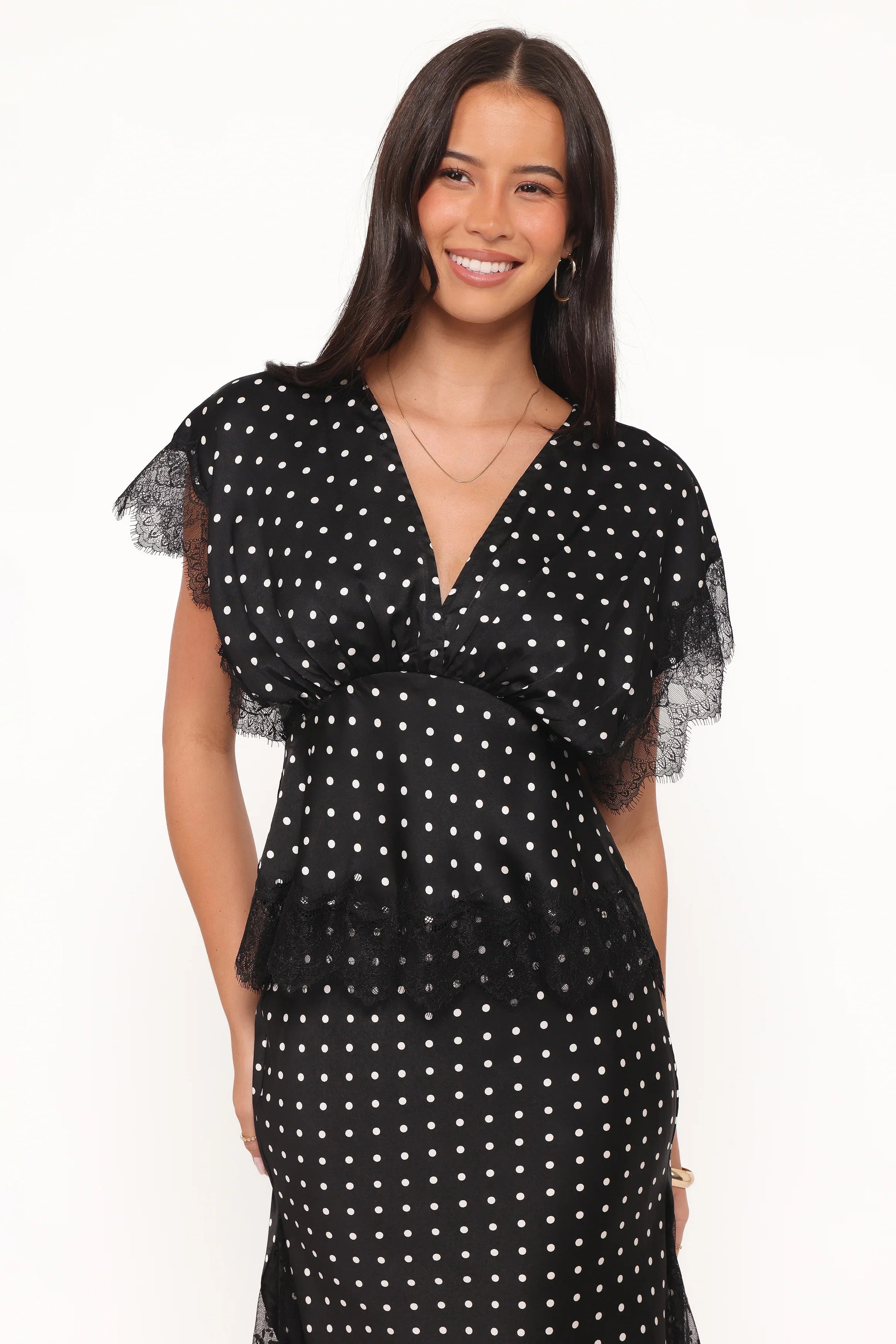 Ailbhe Top Black Polka Dot