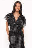 Ailbhe Top Black Polka Dot